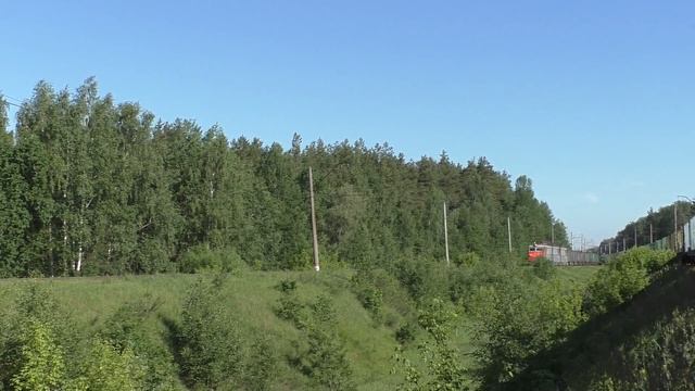 Утро на БМО. 7 грузовых поездов и 3 электрички. смотреть онлайн