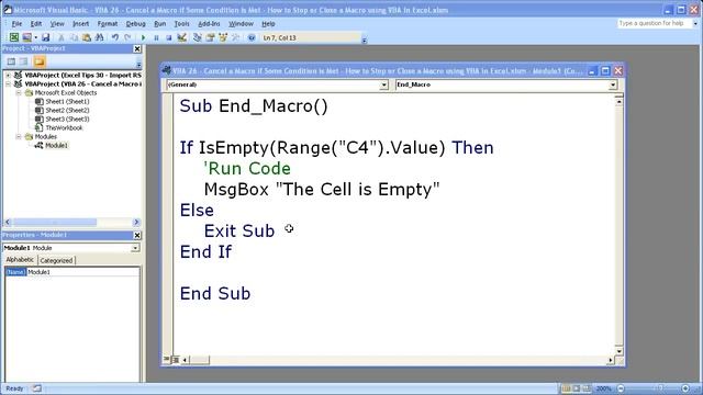 Excel Macro VBA Tip 26 - Stop Cancel or Close a Macro using VBA in Excel смотреть онлайн