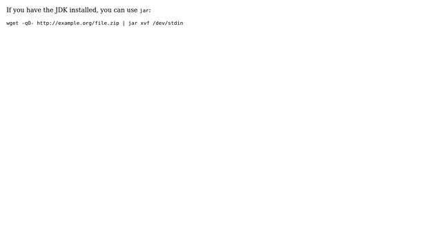 Unix & Linux: How to redirect output of wget as input to unzip? (8 Solutions!!) смотреть онлайн
