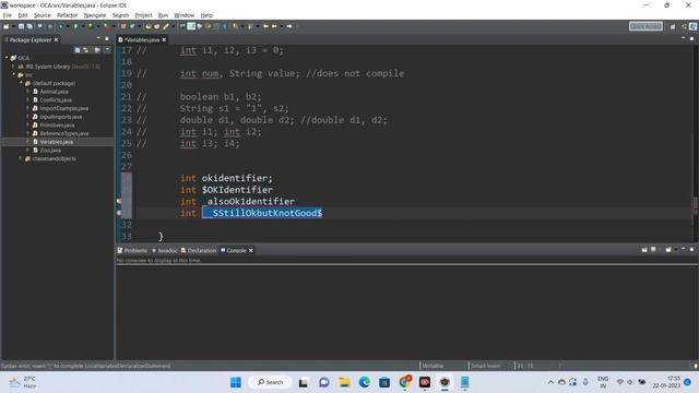Oracle Java Certification - OCA | Variables in Java | #java #certification #tutorial #corejava смотреть онлайн