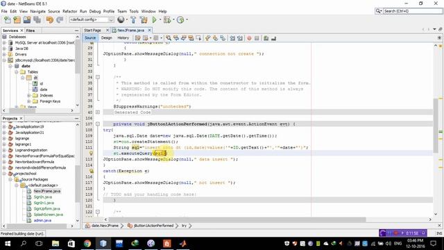 Java Gui Jdatechooser with easy Mysql Connection смотреть онлайн