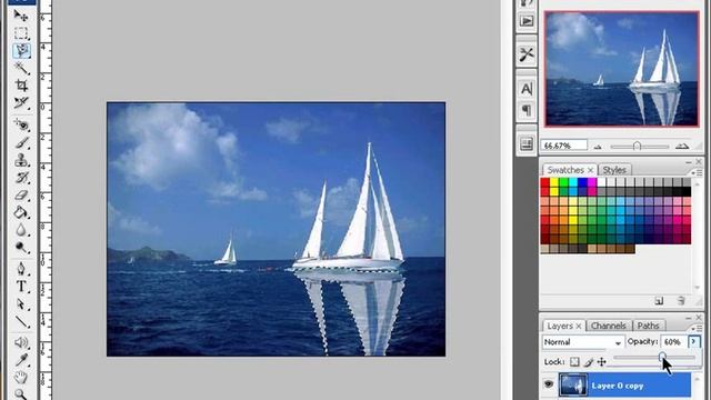 Photoshop resme yansıma efekti vermek / grafikdünyasi.net смотреть онлайн