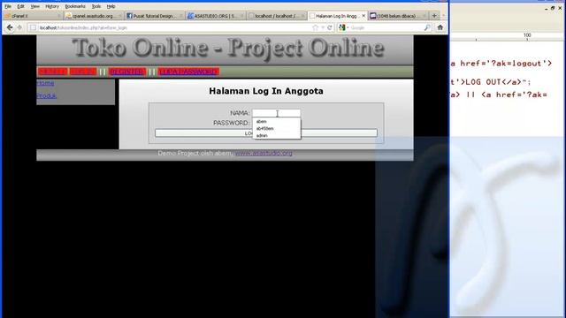 [PHP Tutorial] Toko Online [05] Php [01] Menu Admin dan Anggota смотреть онлайн
