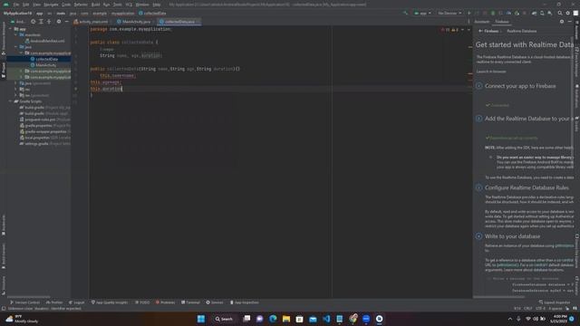 No:3 Android studio. Multiple data insert into firebase real time database. App development. смотреть онлайн