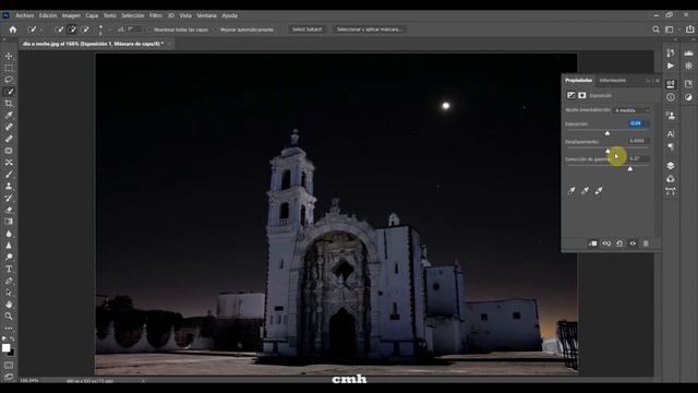 COMO CONVERTIR UNA FOTO DE DIA A UNA DE NOCHE USANDO CAPAS DE AJUSTE, TUTORIAL PHOTOSHOP EN ESPAÑOL смотреть онлайн