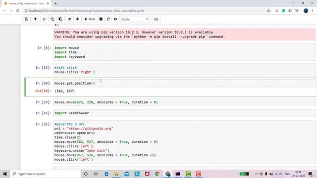 Automate Mouse Clicks Using Python смотреть онлайн