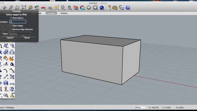 How to Smooth/Round an Edge in Rhino 3D: Fillet Edge смотреть онлайн