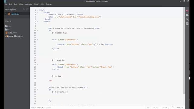 Buttons in bootstrap - Bootstrap Tutorials for Beginners in hindi/urdu - Class 3 смотреть онлайн