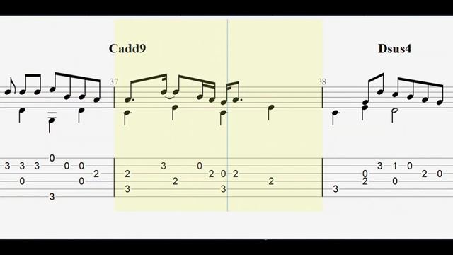 Sam Smith & Normani: Dancing With a Stranger full tablature/sheet music for solo fingerstyle guitar смотреть онлайн