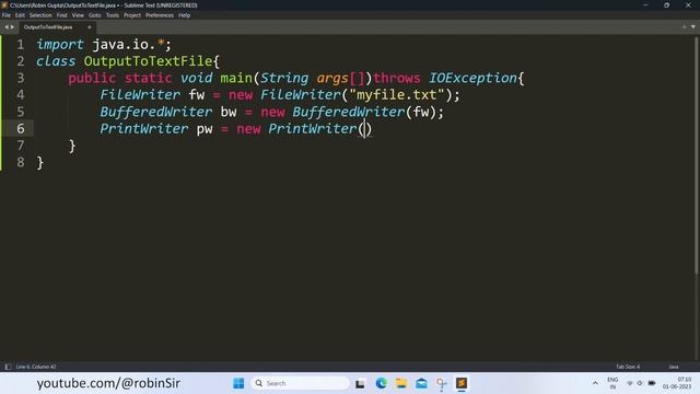 Output to Text File in Java смотреть онлайн