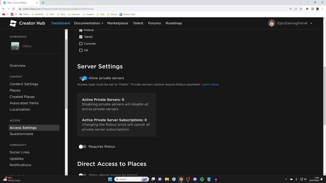How To Enable Private Servers On Your Own Roblox Game - Full Guide смотреть онлайн