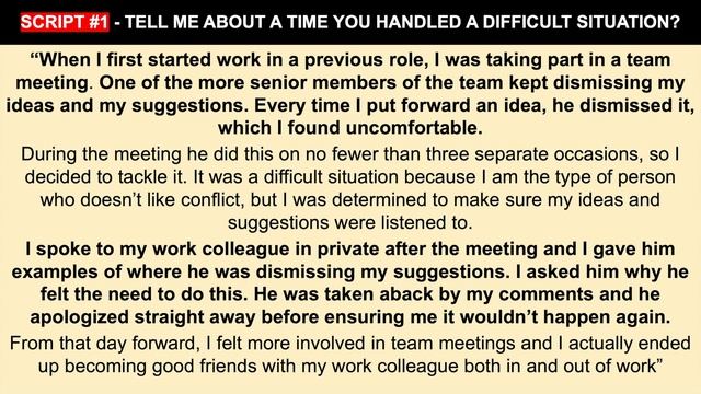 INTERVIEW QUESTION: Tell Me About A Time You Handled A Difficult Situation? (The BEST Answer!) смотреть онлайн
