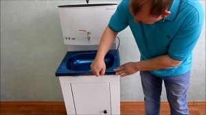 Умывальник дачный с тумбой с подогревом воды