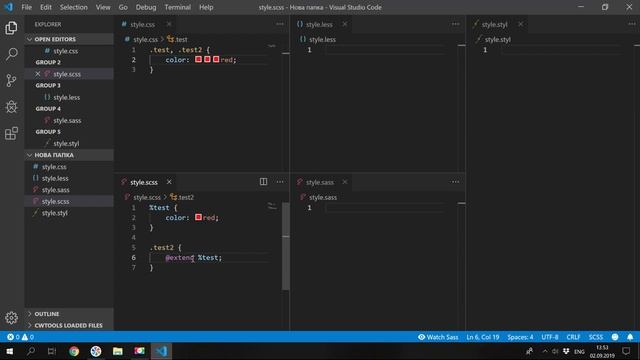 Angular 8 2.CSS, SCSS, SASS, LESS, STYLUS - препроцесори смотреть онлайн