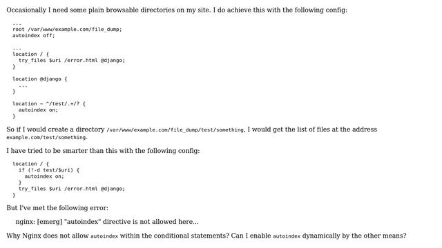 DevOps & SysAdmins: Enabling autoindex conditionally for directories within the Nginx root? смотреть онлайн