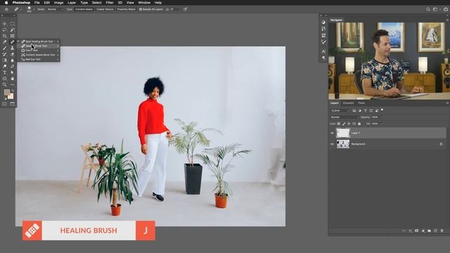 How to Remove a Light Stand From a Photo in Photoshop смотреть онлайн
