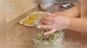 Юьзан галнаш.Чеченская кухня.(Кукурузный хинкал с черемшой и творогом)