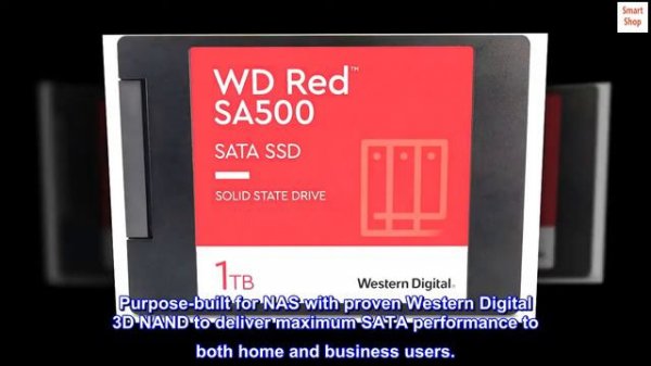 Western Digital 1TB WD Red SA500 NAS 3D NAND Internal SSD - SATA III 6 Gb/s, 2.5"/7mm, Up to 560 MB