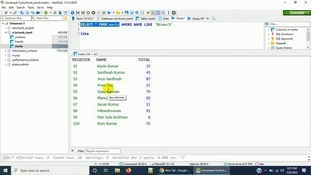 Like condition in select query | MySql Tutorial смотреть онлайн