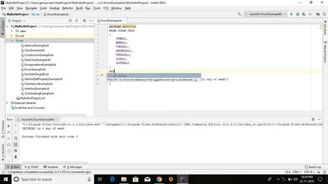 Enum Class in Kotlin смотреть онлайн