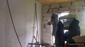Штукатурка. Установка маяков по лазерному уровню первый раз.