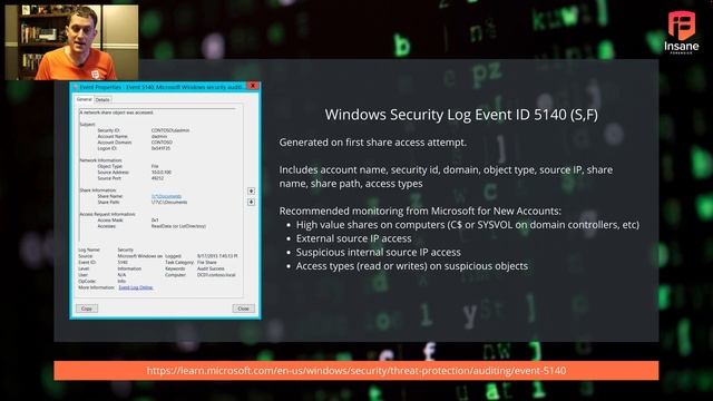 How To Detect Malicious Network Share Usage With The Windows Event Logs When Threat Hunting смотреть онлайн