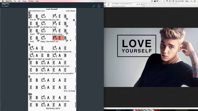 Chords at MyPartitur - Love Yourself смотреть онлайн