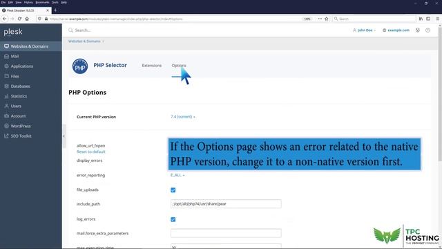 How to Enable or Disable PHP's allow url fopen using CloudLinux Selector in Plesk TPC Hosting смотреть онлайн