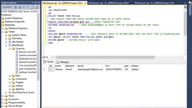 how to create function in sql server смотреть онлайн