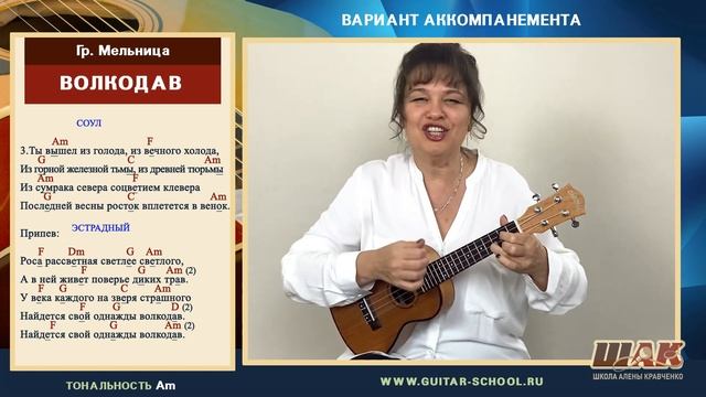 ВОЛКОДАВ - МЕЛЬНИЦА на УКУЛЕЛЕ разбор/Аккорды и бой/ Уроки на укулеле смотреть онлайн
