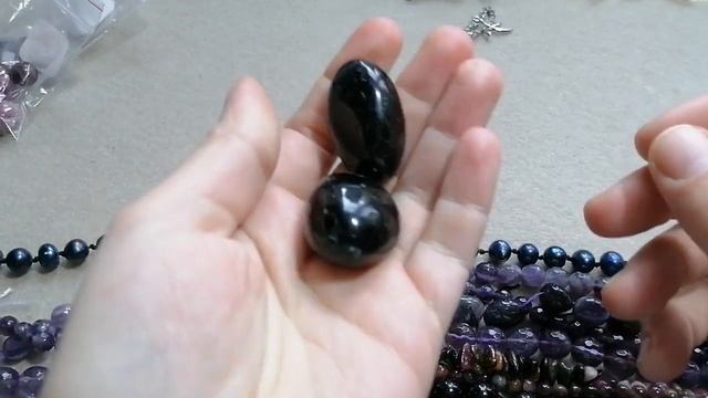 Распаковка из Камни мира :чароит, хризаколла, шерл и фурнитура. смотреть онлайн