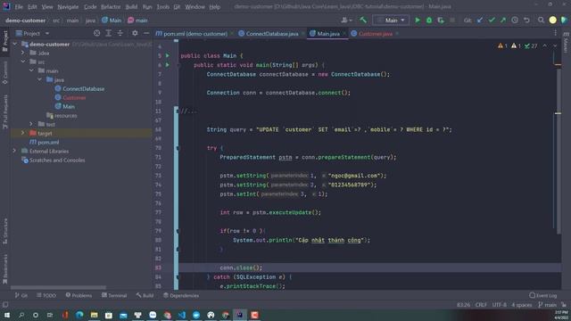 Java JDBC Tutorial with Examples 04 - Update and delete смотреть онлайн
