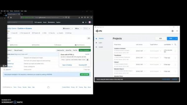 How to open our games in unity via GitHub