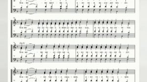 "Во Царствии Твоем", 3 антифон 1-го гласа,  партия баса.