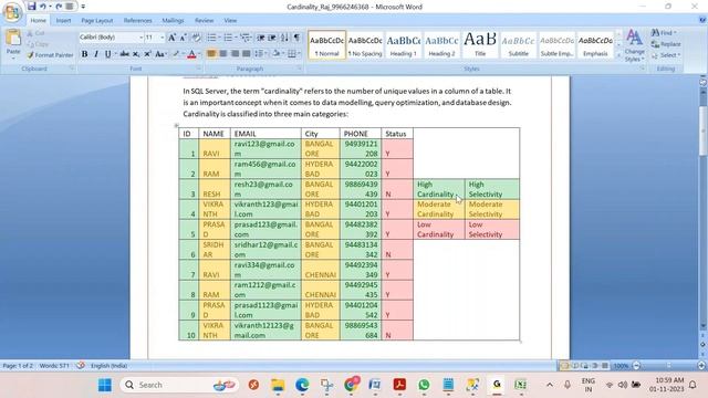 Cardinality in SQL Server/Postgres/MySql/Oracle смотреть онлайн