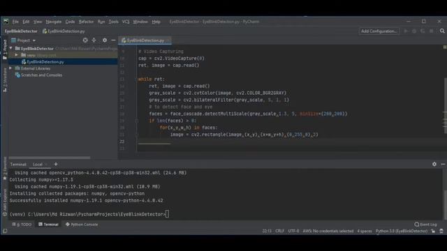 Eye Blink Detection using Python смотреть онлайн