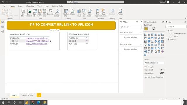 Tip to change web URL to URL icon in power bi смотреть онлайн