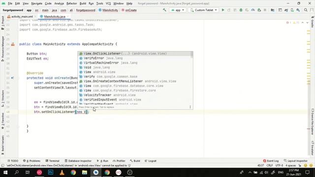 How to RESET Password ( Change Password Using Email) in Android Studio. смотреть онлайн