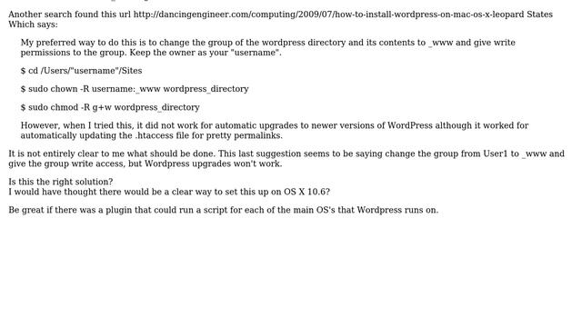 Wordpress Permissions OS X & MAMP смотреть онлайн