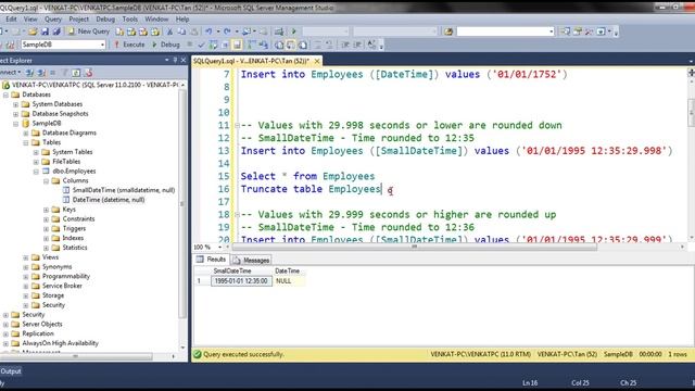 Difference between DateTime and SmallDateTime in SQL Server смотреть онлайн