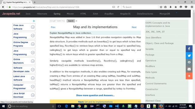 Explain NavigableMap in Java collection.
| javapedia.net смотреть онлайн