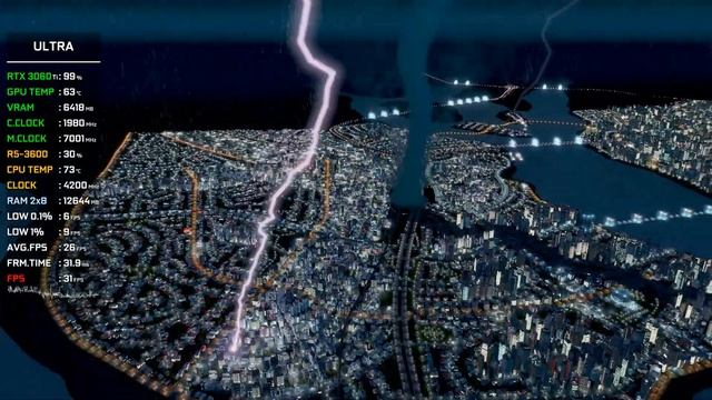 Cities #Skylines on RTX™ 3060 Ti Photorealistic Graphics MAXIMUM Settings 5K 2160p60 смотреть онлайн