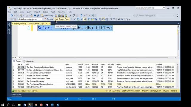 Adding The Show Hide Results button to SSMS смотреть онлайн