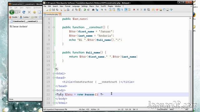 OOP PHP #14: Constructor смотреть онлайн