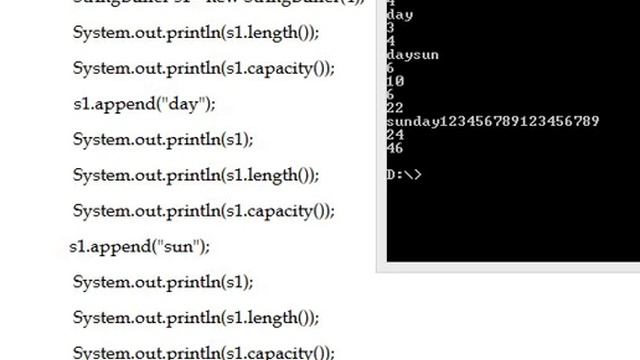 3 update length and capacity in stringbuffer java смотреть онлайн
