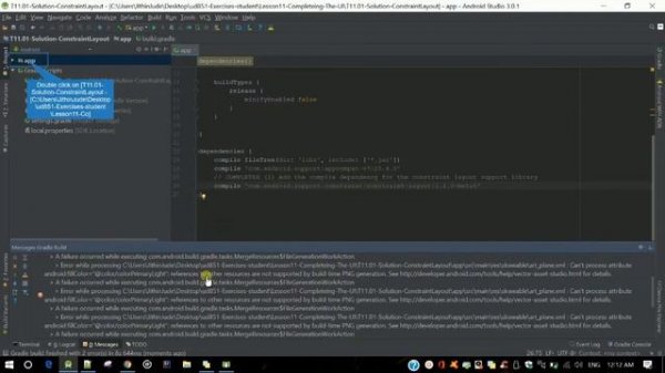 Gradle build failed problem solved