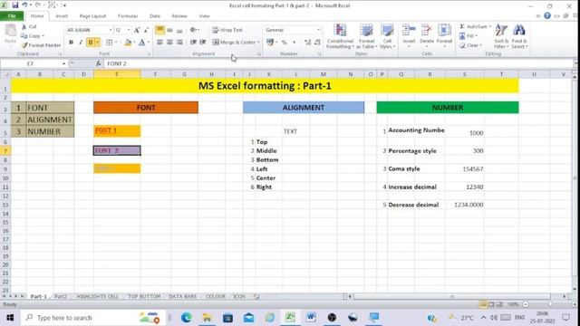 Excel format,MS-Excel Formatting Part-1, What is format in a excel,How to change excel cell format смотреть онлайн