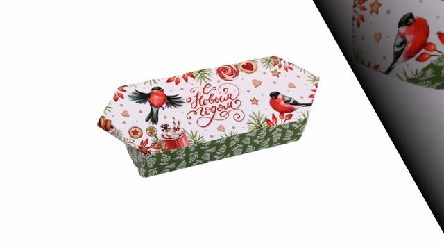 Сладкий новогодний подарок весом 300 грамм в картонной упаковке смотреть онлайн