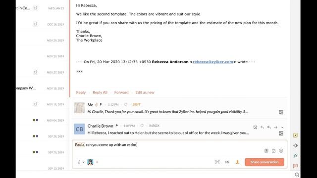How to share an email with your colleagues - Zoho Mail смотреть онлайн