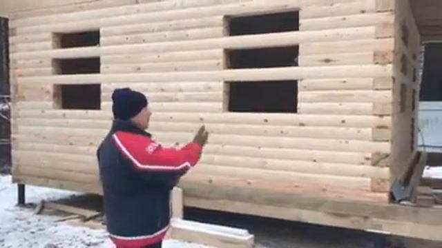 Отзыв: Строительство дома из профилированного бруса 145х195мм "под усадку" смотреть онлайн